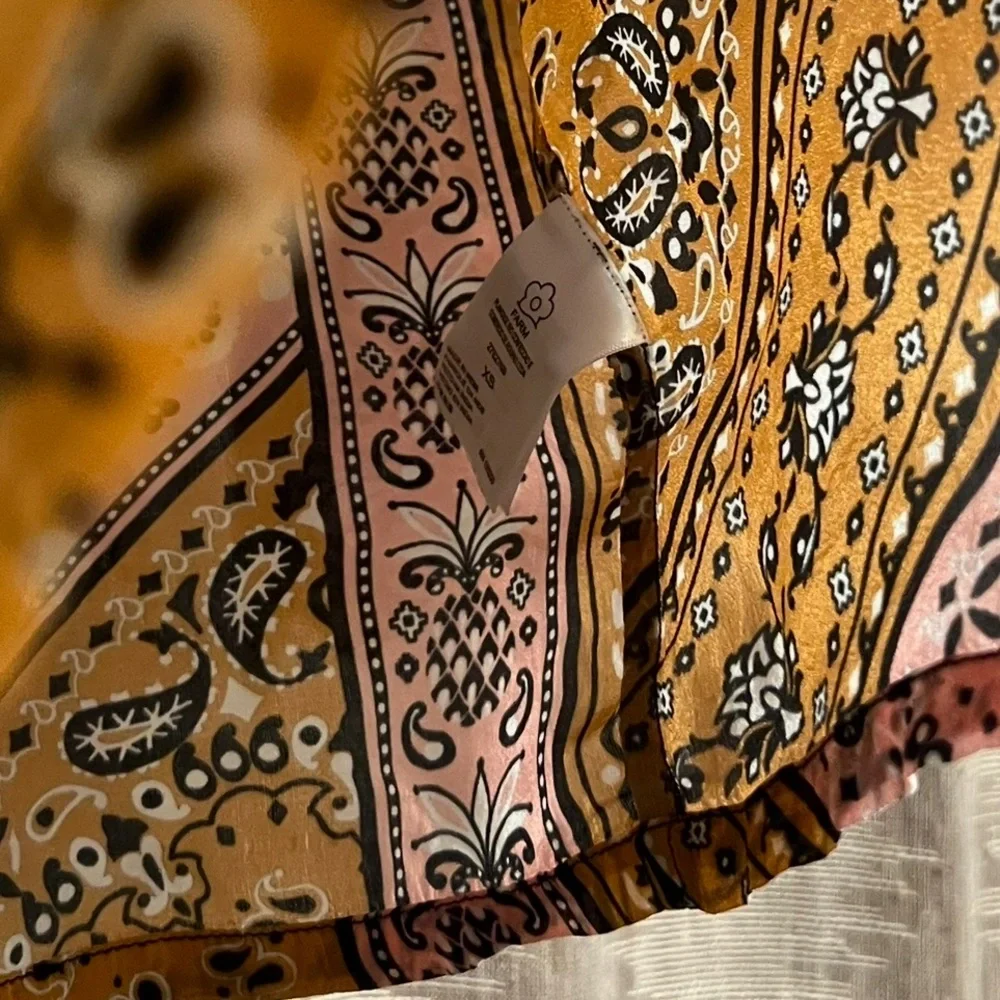 FARM Rio Paisley Buttondown Long Sleeve Shirt, NEW - Picture 10 of 13